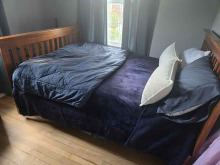 Photo of free Full Bed Frame only + Bunkie Board (Huntington) #1