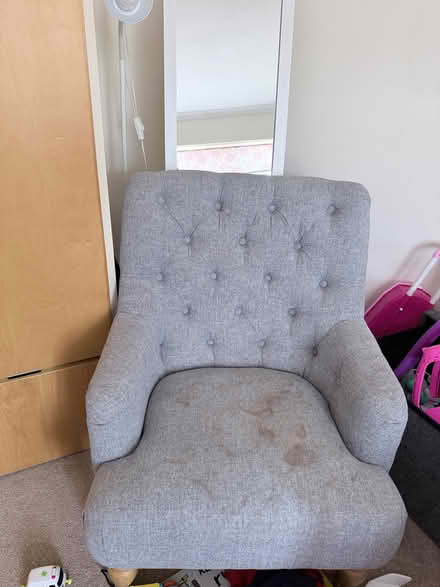 Photo of free Grey arm chair (Acton W3) #2