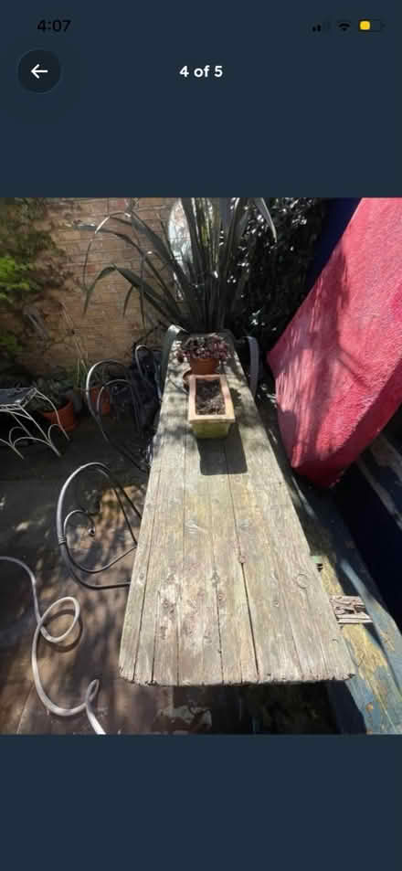 Photo of free Wooden Garden Table (E15) #4