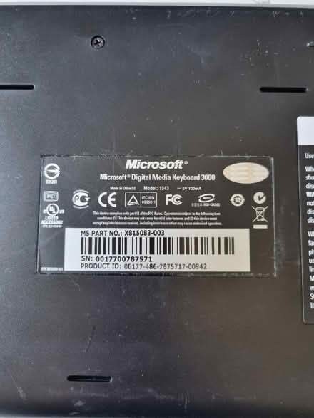 Photo of free Microsoft keyboard with USB cable (Near Lowther Gardens FY8) #3