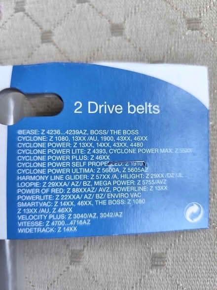 Photo of free Electrolux drive belts vacuum (Gidea Park) #2