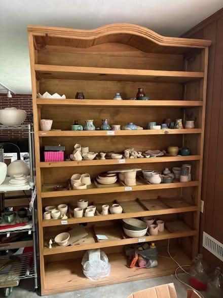 Photo of free Solid wood dispaly shelves (mid town College Ave) #1