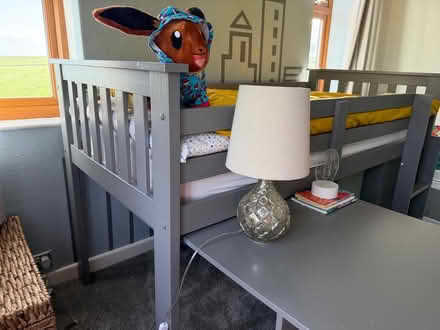 Photo of free Child’s Grey Bed with Storage & Desk (Badsworth WF9) #2