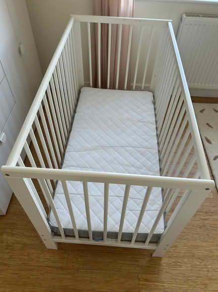 Photo of free IKEA Cot, Mattress, & Bedding (Lodge Moor S10) #2