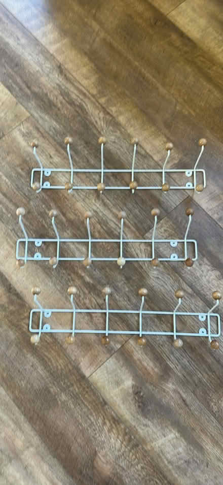Photo of free 3 x coat rack hooks mounted (Flackwell Heath HP10) #1
