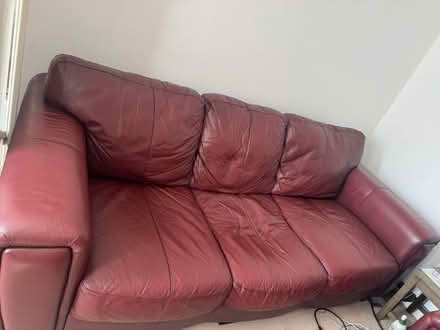 Photo of free Leather sofa (South ham RG22) #1