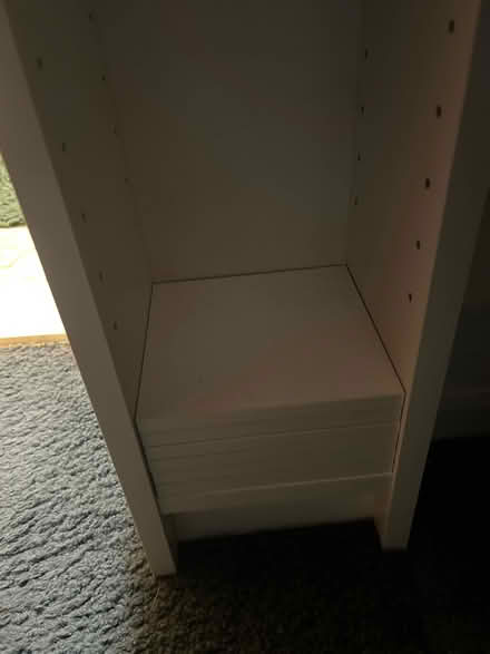 Photo of free 2-3 tall white narrow shelves (Near stadium) #2