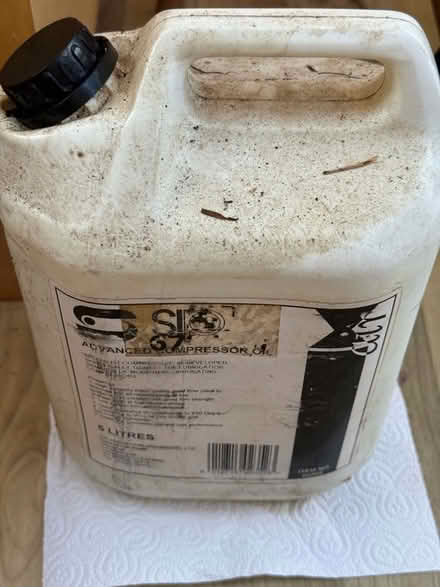 Photo of free Air compressor oil (Tuplin Park TQ12) #1