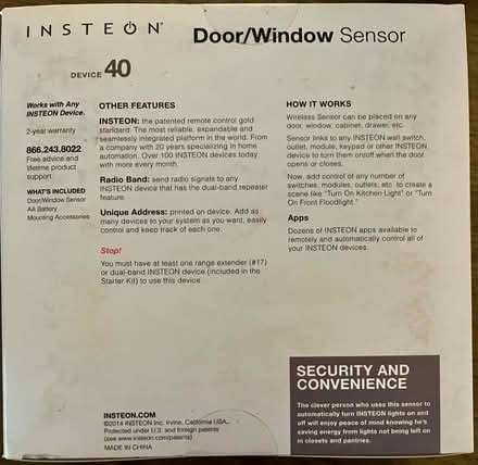 Photo of free Insteon Door/Window sensors (West San Jose) #2