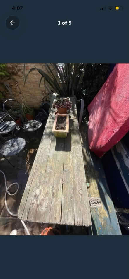 Photo of free Wooden Garden Table (E15) #1