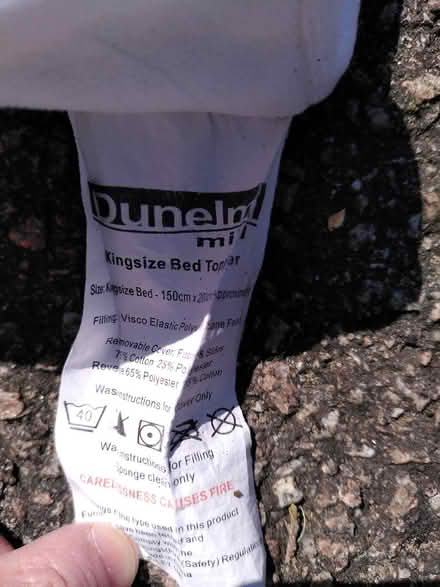 Photo of free Used king-size mattress topper (NN11 Ashby Fields) #2