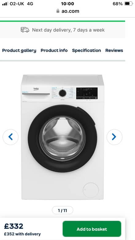 Photo of free 1x BEKO - Pro IronFast RecycledTub B3W5841IW Bluetooth 8 kg (Far Bletchley MK3) #2