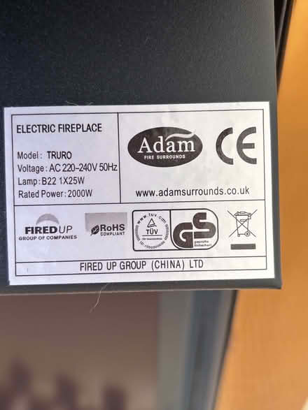 Photo of free Adam Truro Electric Fireplace Suite (Saltdean BN2) #4