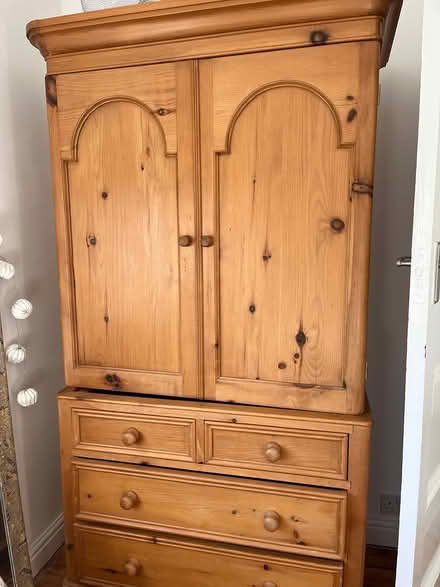 Photo of free Large pine wardrobe (Prestwich Manchester) #1