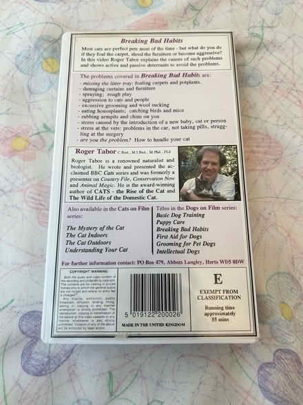 Photo of free Breaking bad habits for cats VHS (Jennetts park RG12) #3
