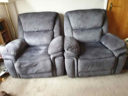 Photo of free 2 grey recliner chairs (Cross Gates LS15) #3