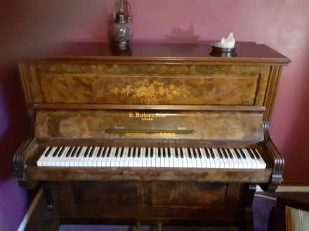 Photo of free Bishop and Sons piano and piano stool with storage (Far Bletchley MK3) #3