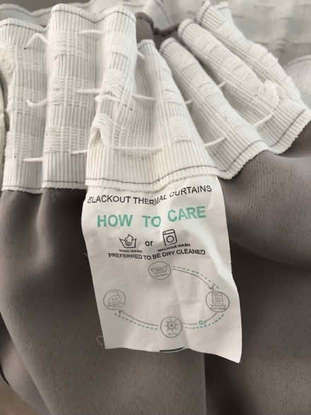 Photo of free pair grey pencil pleat curtains (L17 Aigburth) #2