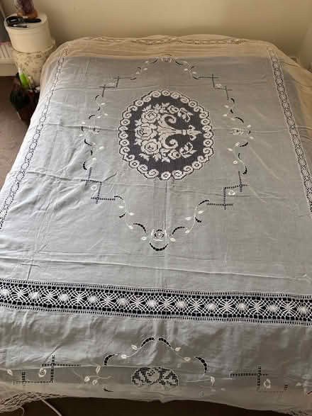 Photo of free King Size White Wooden Storage Bed and Mattress (Chiswick W4) #1