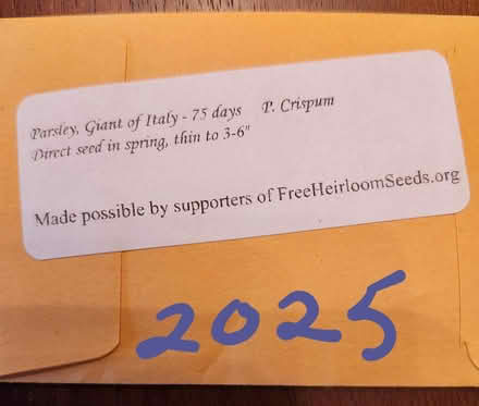 Photo of free bush beans and parsley seeds (2025) (SE Washington DC) #1