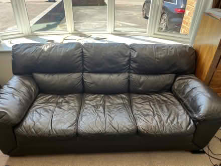Photo of free 3 Seater Brown Leather sofa (Cubbington CV32) #2