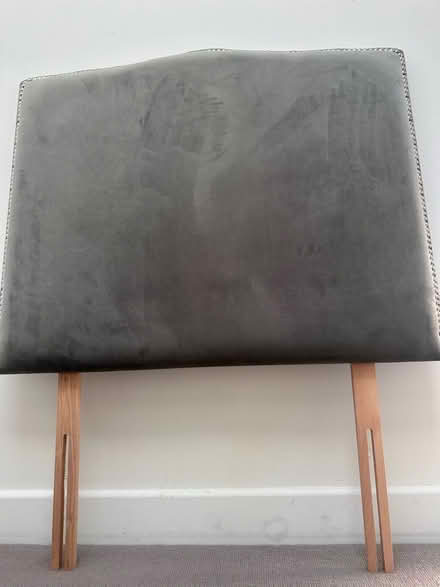Photo of free Grey suede headboard for single bed (Kensal Rise/Green NW10) #1