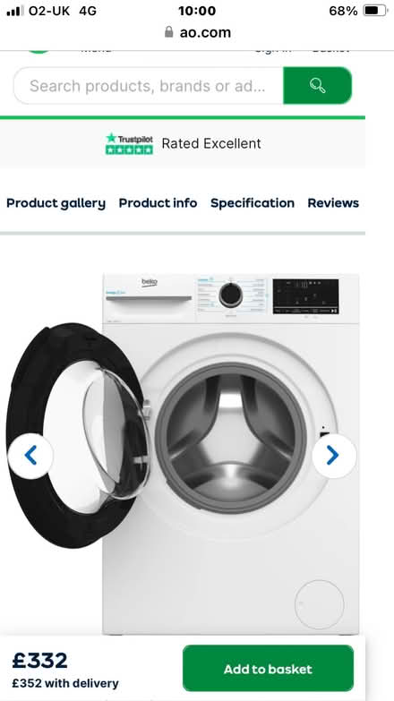 Photo of free 1x BEKO - Pro IronFast RecycledTub B3W5841IW Bluetooth 8 kg (Far Bletchley MK3) #1