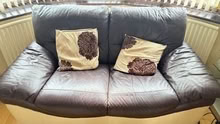 Photo of free Brown and cream sofas (Dane Hills LE3) #2