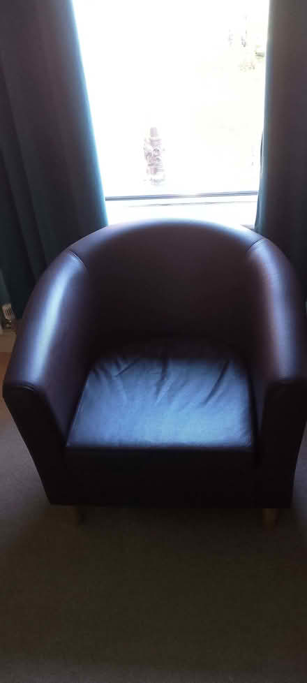 Photo of free Brown tub chair and 2 seater (Kettering NN16) #1