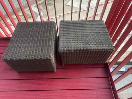 Photo of free 2 rattan wicker stools/seats (Harrow Wealdstone HA1) #1