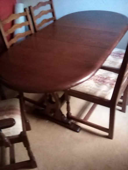 Photo of free dining table and chairs (Sharmans Cross B90) #1
