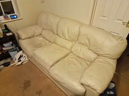 Photo of free Leather Sofa (Church Hill North B98) #1