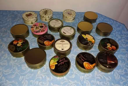 Photo of free 20 small round metal tins (Shortstown MK42) #1