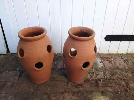 Photo of free 2 Strawberry planters (Bookham) #1