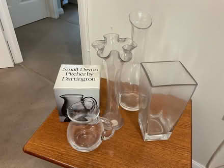 Photo of free Darlington pitcher and glass vases (St. Albans AL1) #1