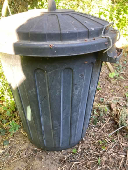Photo of free 2 plastic dustbins, 1 with clips (Campsey Ash IP13) #1