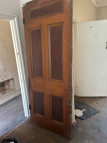 Photo of free Tall large old wooden door (Sw11 5nx) #1