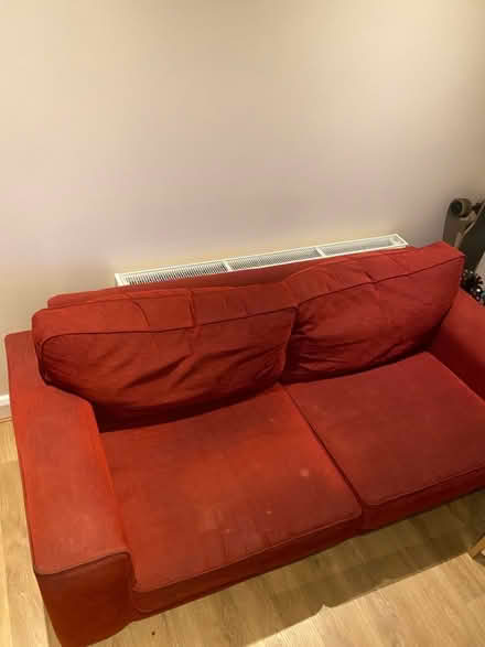 Photo of free 2x Red Fabric Sofas – Comfortable & Stylish (Lye Valley OX3) #2