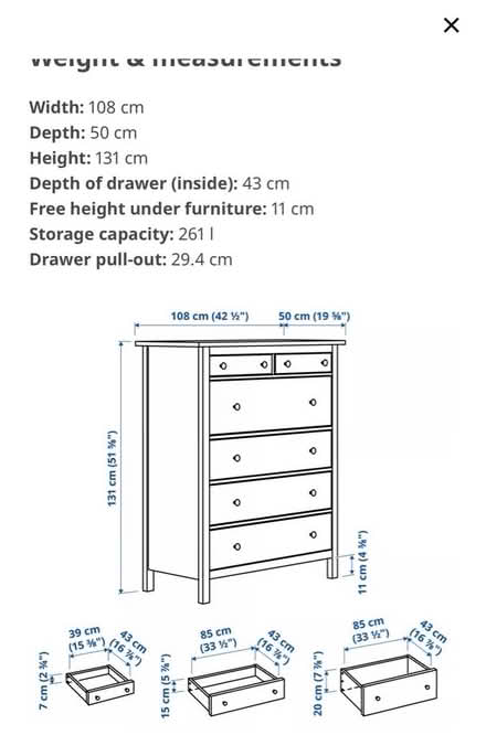 Photo of free IKEA chest of drawers (Crouch End N8) #2
