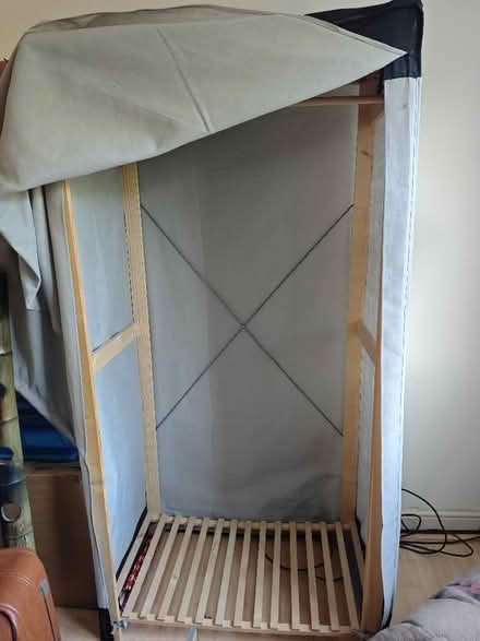 Photo of free wooden clothes rail with cover (Priorslee TF2) #1