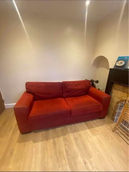 Photo of free 2x Red Fabric Sofas – Comfortable & Stylish (Lye Valley OX3) #1
