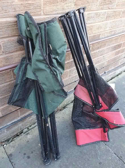 Photo of free 2 camping chairs (no covers) (Houghton Green WA2) #1