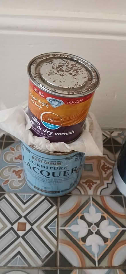 Photo of free Varnish for furniture. 2 open tins (CT11) #1