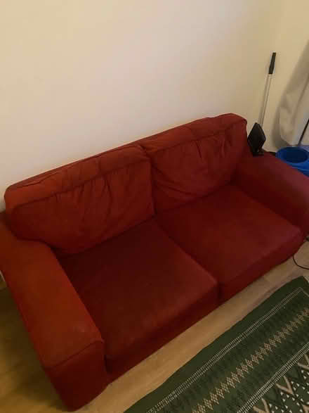 Photo of free 2x Red Fabric Sofas – Comfortable & Stylish (Lye Valley OX3) #3