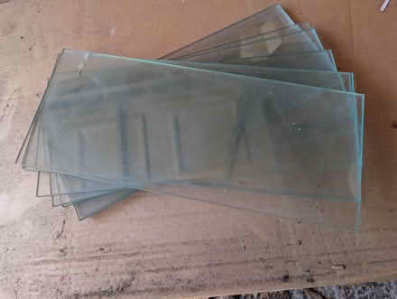 Photo of free 8 Glass shelves (nr Abingdon OX14) #1