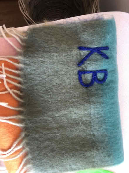 Photo of free Warm and cosy scarf (with initials) (Cold Harbour OX1) #1