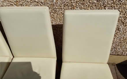 Photo of free 4 Cream Leather Dining Chairs (Bare LA4) #3
