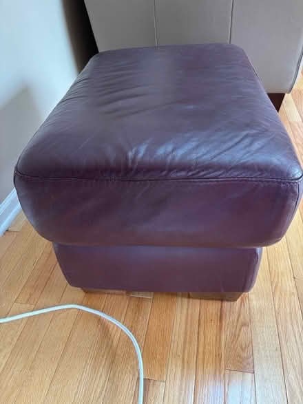 Photo of free Loveseat and footstool (Darien) #2