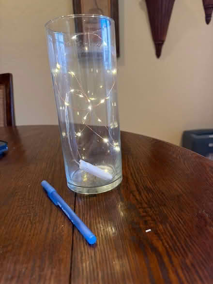 Photo of free Vase (approx 8”) with fairy lights (Los Gatos 95032) #1