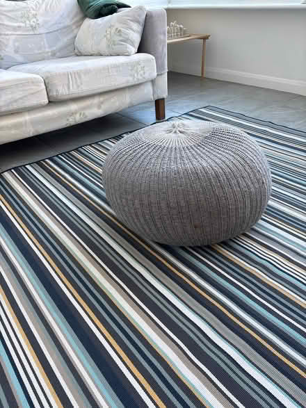 Photo of free Grey pouffe / large cushion seat (Marryat Road SW19) #2